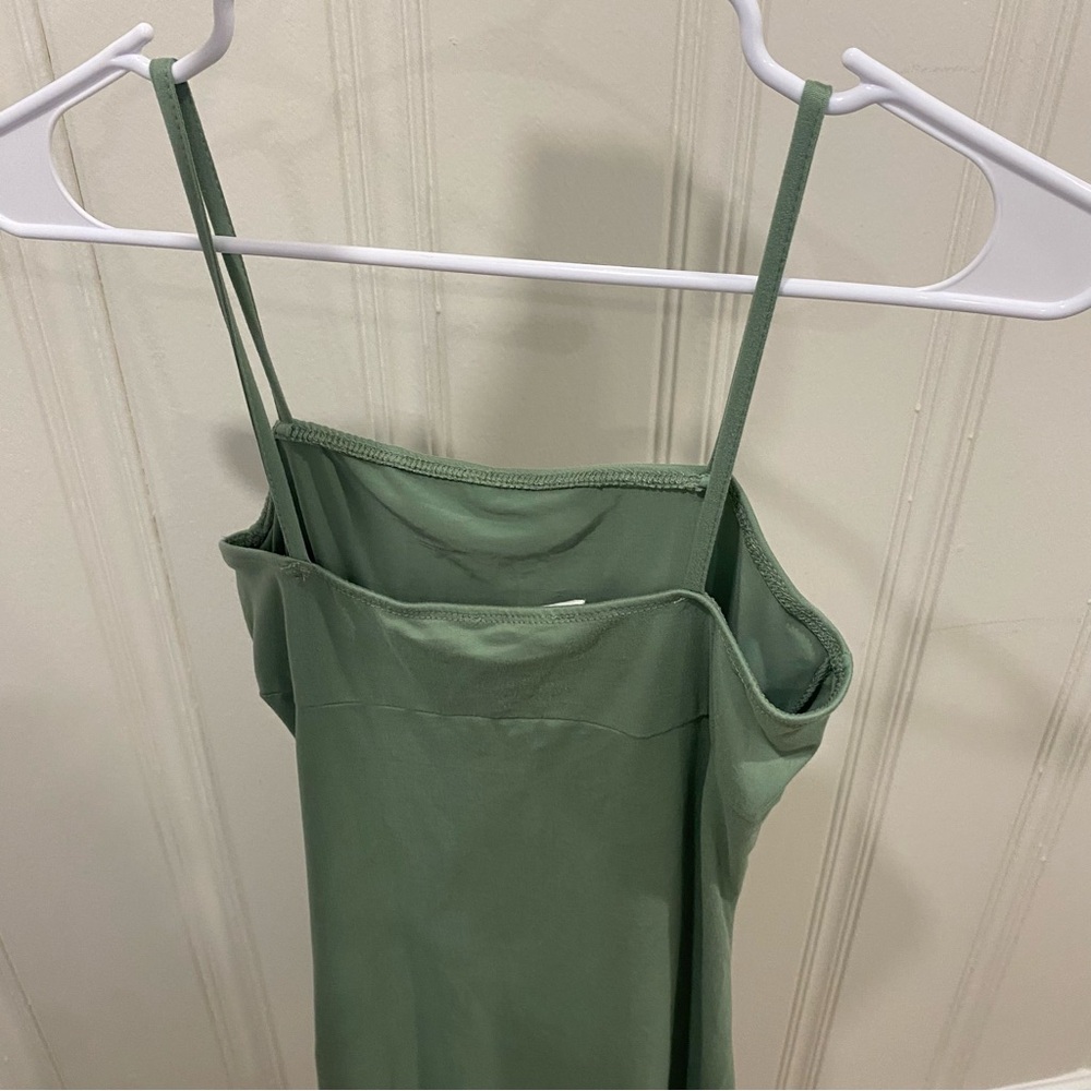 Green Ruched Mini Dress - Picture 5 of 7